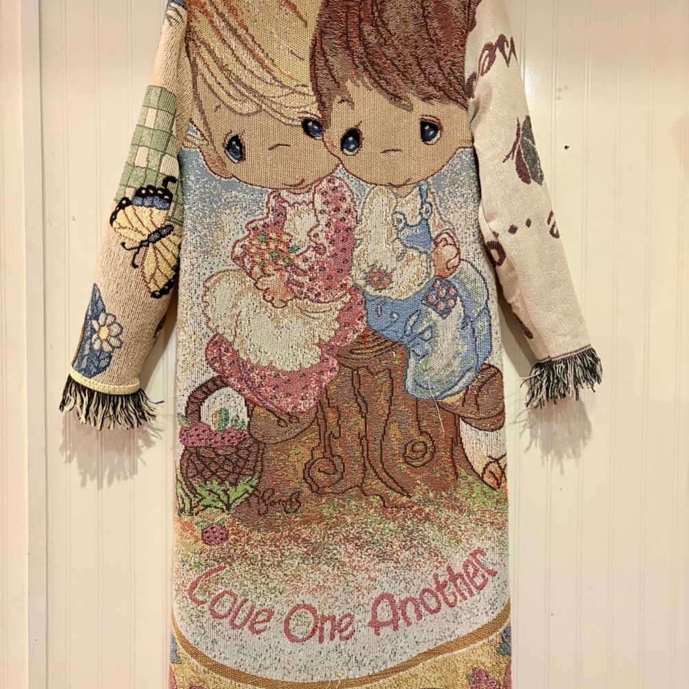 Colorful Tapestry Dress with Cute Characters
